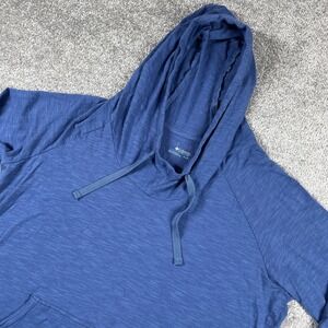 Columbia Hoodie Womens Extra Large Lightweight Sweatshirt Cotton Blend Blue